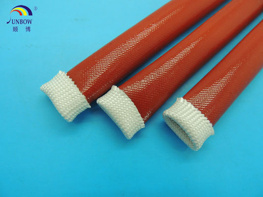 Porcellana Manicotto intrecciato estensibile rosso di identificazione 10MM ricoperto di resina di silicone -60℃ ~ 180℃ fornitore