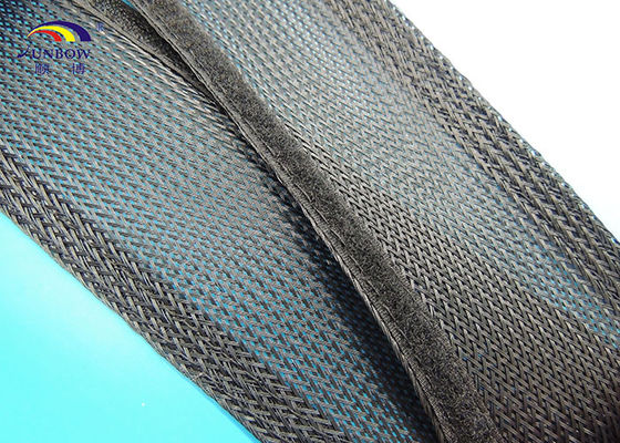 Porcellana Il poliestere ha intrecciato il manicotto estensibile della maglia con il Velcro per i cavi elettrici, cavo di alimentazione fornitore