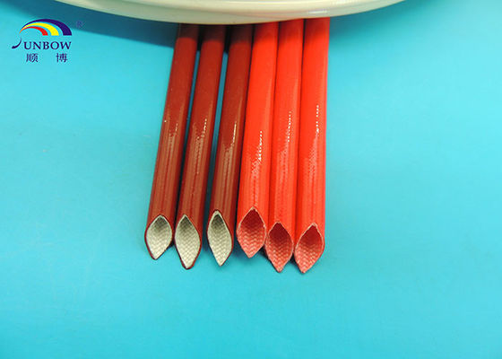 Porcellana Rosso o abitudine di manicotto del materiale isolante intrecciato isolanti del cavo elettrico della vetroresina fornitore
