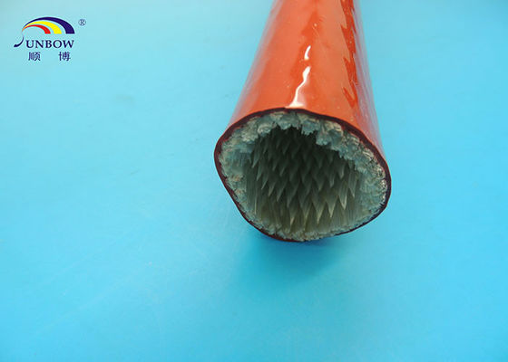 Porcellana Resina di silicone rivestita di manicotto rossa della vetroresina di calore di resistenza al fuoco della ruggine per protezione del cavo fornitore